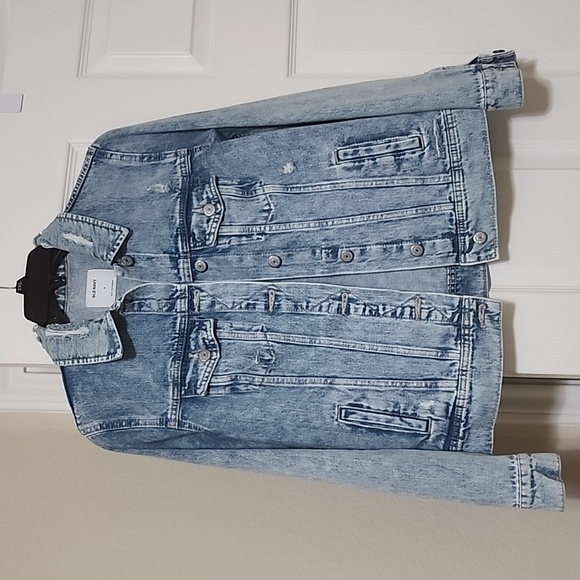 Old Navy Distressed Jean Jacket - Picture 6 of 6
